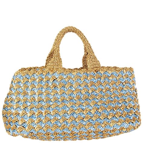 prada canapa raffia|Prada Canapa Raffia Crochet Tote Bag .